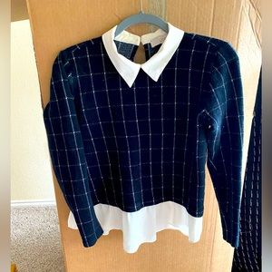 Faux button up collar shirt